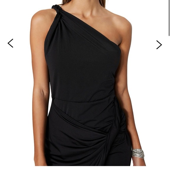NWT Trendyol one shoulder black gown. Size 4. - Picture 2 of 8